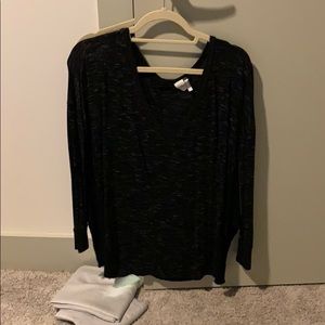 Long sleeve black and grey shirt
